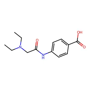 4-(2-Diethylaminoacetylamino)benzoic acid structure