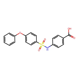 Benzoicacid, 4-[[(4-phenoxyphenyl)sulfonyl]amino]- structure