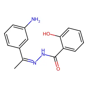 (Z)-N'-(1-(3-aminophenyl)ethylidene)-2-hydroxybenzohydrazide structure