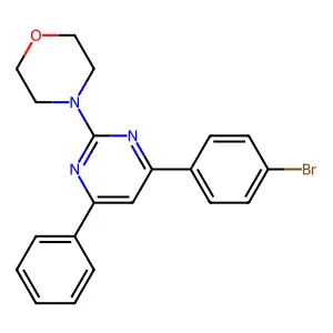 4-[4-(4-Bromophenyl)-6-phenylpyrimidin-2-yl]morpholine structure
