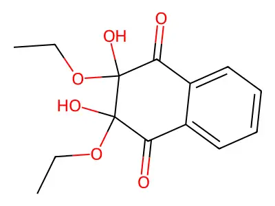2,3-Diethoxy-2,3-dihydro-2,3-dihydroxy-1,4-naphthalenedione structure