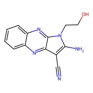 2-Amino-1-(2-hydroxyethyl)pyrrolo[3,2-b]quinoxaline-3-carbonitrile structure