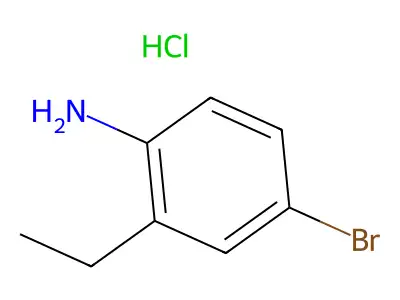 Benzenamine, 4-bromo-2-ethyl-, hydrochloride (1:1) structure