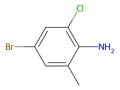 4-Bromo-2-chloro-6-methylaniline structure
