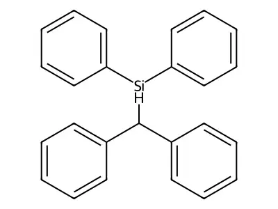 Diphenyl(diphenylmethyl)silane structure