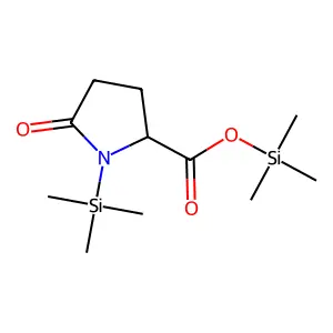 L-Proline, 5-oxo-1-(trimethylsilyl)-, trimethylsilyl ester structure
