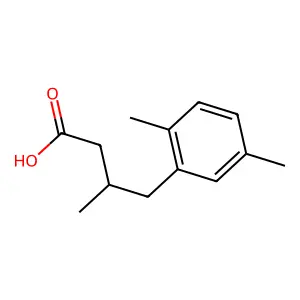 4-(2,5-二甲基苯基)-3-甲基丁酸 structure