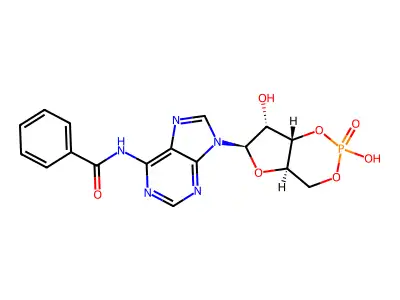 N(6)-benzoyl-cyclic AMP structure