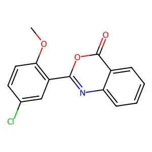 2-(5-chloro-2-methoxyphenyl)-4H-3,1-benzoxazin-4-one structure