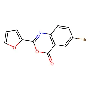 6-bromo-2-(furan-2-yl)-4H-3,1-benzoxazin-4-one structure