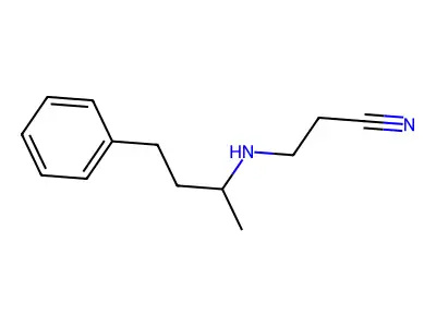 3-[(1-Methyl-3-phenylpropyl)amino]propionitrile structure