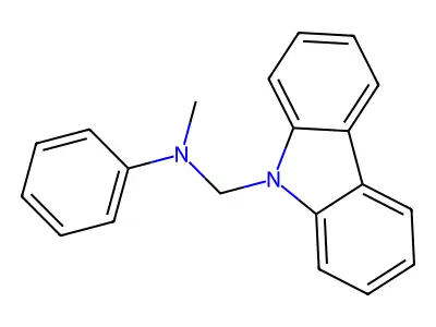 N-(9H-carbazol-9-ylmethyl)-N-methylaniline structure