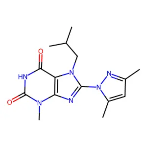 8-(3,5-Dimethyl-pyrazol-1-yl)-7-isobutyl-3-methyl-3,7-dihydro-purine-2,6-dione structure