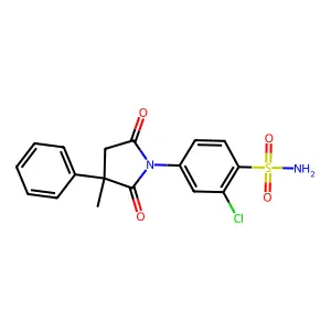 Benzenesulfonamide, 2-chloro-4-(2,5-dioxo-3-methyl-3-phenyl-1-pyrrolidinyl)- structure