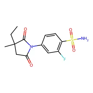 Benzenesulfonamide, 4-(2-ethyl-2-methyl-N-succinimido)-2-fluoro- structure
