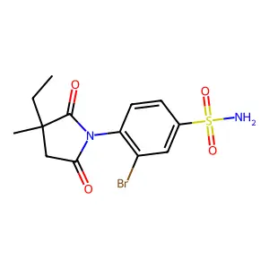 Benzenesulfonamide, 3-bromo-4-(2-ethyl-2-methyl-N-succinimido)- structure