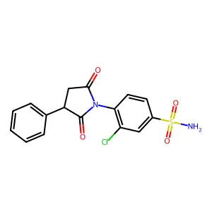 3-Chloro-4-(2,5-dioxo-3-phenyl-1-pyrrolidinyl)benzenesulfonamide structure