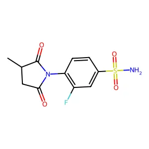 3-Fluoro-4-(3-methyl-2,5-dioxo-1-pyrrolidinyl)benzenesulfonamide structure