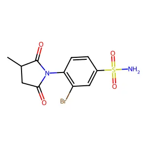 Benzenesulfonamide, 3-bromo-4-(2,5-dioxo-3-methyl-1-pyrrolidinyl)- structure