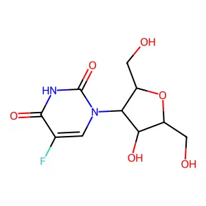 5-Fluoro-1-[4-hydroxy-2,5-bis(hydroxymethyl)oxolan-3-yl]pyrimidine-2,4-dione structure