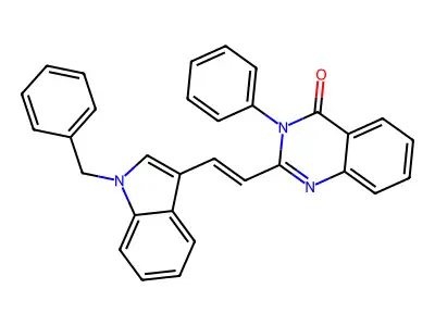 2-[(E)-2-(1-benzylindol-3-yl)ethenyl]-3-phenylquinazolin-4-one structure