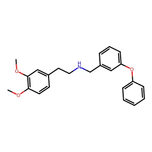 2-(3,4-dimethoxyphenyl)-N-(3-phenoxybenzyl)ethanamine structure
