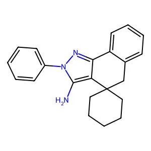 2-phenylspiro[5H-benzo[g]indazole-4,1'-cyclohexane]-3-amine structure