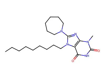 8-Azepan-1-yl-3-methyl-7-nonyl-3,7-dihydro-purine-2,6-dione structure