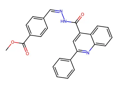 methyl 4-[(E)-{2-[(2-phenylquinolin-4-yl)carbonyl]hydrazinylidene}methyl]benzoate structure