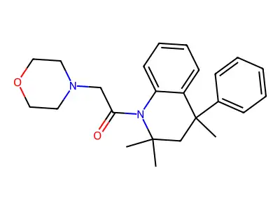 2,2,4-Trimethyl-1-(4-morpholinylacetyl)-4-phenyl-1,2,3,4-tetrahydroquinoline structure