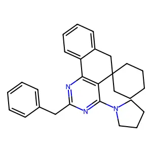 2-benzyl-4-pyrrolidin-1-ylspiro[6H-benzo[h]quinazoline-5,1'-cyclohexane] structure