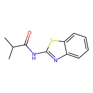 N-(1,3-benzothiazol-2-yl)-2-methylpropanamide structure