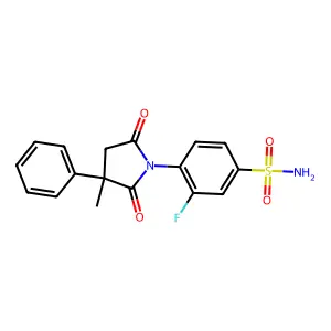 3-Fluoro-4-(3-methyl-2,5-dioxo-3-phenylpyrrolidin-1-yl)benzene-1-sulfonamide structure