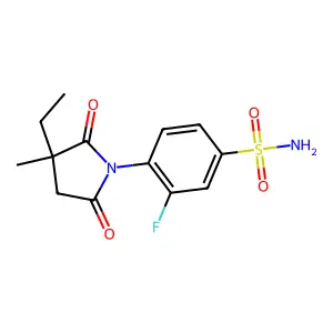 Benzenesulfonamide, 4-(2-ethyl-2-methyl-N-succinimido)-3-fluoro- structure