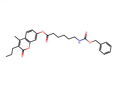 4-methyl-2-oxo-3-propyl-2H-chromen-7-yl 6-{[(benzyloxy)carbonyl]amino}hexanoate structure