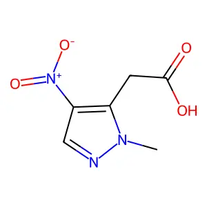 2-(1-methyl-4-nitro-1H-pyrazol-5-yl)acetic acid structure