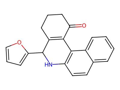 5-(furan-2-yl)-3,4,5,6-tetrahydro-2H-benzo[a]phenanthridin-1-one structure
