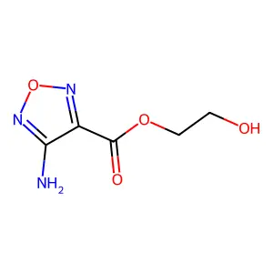 2-Hydroxyethyl 4-amino-1,2,5-oxadiazole-3-carboxylate structure