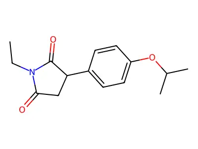 1-Ethyl-3-(4-propan-2-yloxyphenyl)pyrrolidine-2,5-dione structure