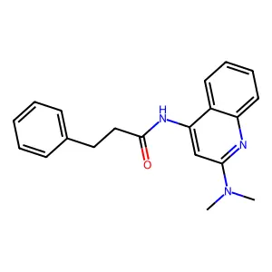N-[2-(dimethylamino)quinolin-4-yl]-3-phenylpropanamide structure