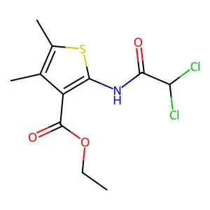 Ethyl 2-[(dichloroacetyl)amino]-4,5-dimethylthiophene-3-carboxylate structure