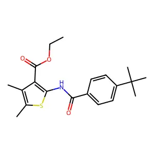 Ethyl 2-[(4-tert-butylbenzoyl)amino]-4,5-dimethyl-3-thiophenecarboxylate structure