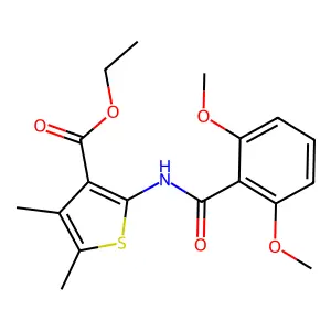 Ethyl 2-[(2,6-dimethoxybenzoyl)amino]-4,5-dimethylthiophene-3-carboxylate structure