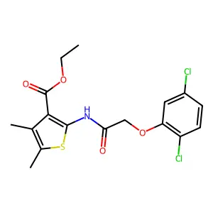 Ethyl 2-{[(2,5-dichlorophenoxy)acetyl]amino}-4,5-dimethylthiophene-3-carboxylate structure