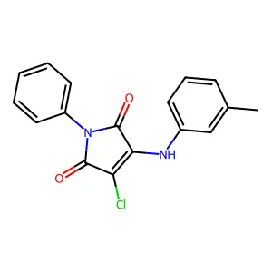 3-Chloro-4-(3-methylanilino)-1-phenylpyrrole-2,5-dione structure