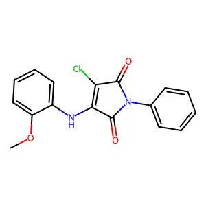 3-chloro-4-(2-methoxyanilino)-1-phenyl-1H-pyrrole-2,5-dione structure