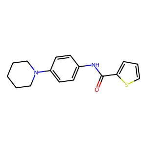 N-[4-(piperidin-1-yl)phenyl]thiophene-2-carboxamide structure
