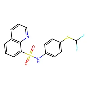 N-[4-(difluoromethylsulfanyl)phenyl]quinoline-8-sulfonamide structure
