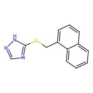 5-[(1-naphthylmethyl)sulfanyl]-1H-1,2,4-triazole structure