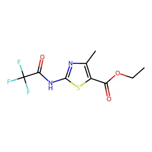 Ethyl 4-methyl-2-(2,2,2-trifluoroacetamido)thiazole-5-carboxylate structure